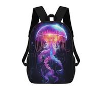 sinyumoney Neon Jellyfish Mochila Escolar Infantil Impresa En 3D Para Niños, Mochilas De Viaje De Alta Capacidad, Bolsas Para Libros, Mochila Escolar Infantil 17inch
