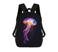 sinyumoney Neon Jellyfish Mochila Escolar Ligera Para El Colegio, Mochila Escolar De Día, Mochila Para Libros Para La Universidad Para Niñas, Adolescentes 17inch
