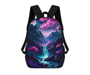 sinyumoney Neon Landscape Mochilas Escolares Mochilas Escolares De Secundaria Mochila Informal Para Acampar Aventuras Al Aire Libre Y Viajes Diarios 17inch