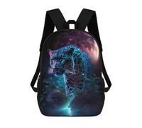 sinyumoney Neon Leopard in Space Mochila Escolar Impresa En 3D Para Niños Y Niñas, Mochila Para Portátil Para Niños/estudiantes/adultos 17inch