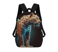 sinyumoney Neon Leopard Portrait -1 Mochilas Impresas En 3D Para Niños, Mochila Escolar, Mochila Informal Para Exteriores, Mochila Informal De Moda Para Niños, Lindas Bolsas De Viaje 17inch