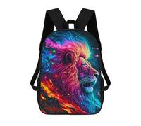 sinyumoney Neon Lion Mochila Infantil, Mochila Escolar Infantil, Mochilas Escolares Impresas En 3D Para Niños Y Estudiantes Adolescentes 17inch