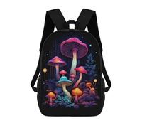 sinyumoney Neon Mushroom Dream Mochila Escolar Infantil De 17 Pulgadas, Impresa En 3D, Estilo Casual, Para Niños, Ideal Para Viajes, Como Mochila Escolar O Para Llevar Libros.