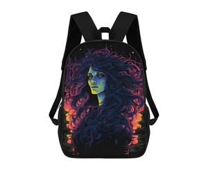 sinyumoney Neon Mystic Portrait Mochila Escolar Infantil Impresa En 3D Para Niños, Mochilas De Viaje, Bolsas Para Libros, Mochila Escolar Infantil 17inch