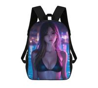 sinyumoney Neon Night Girl Mochila Escolar, Bolso De Negocios, Bolso Para Portátil Resistente Para Niñas Y Adolescentes 17inch