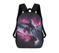sinyumoney Neon Night Snowboarding Adventure Mochila Escolar Grande Resistente Al Agua Para Portátil Para Niñas Y Adolescentes 17inch