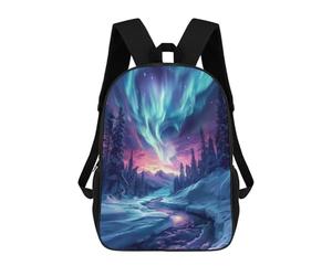 sinyumoney Neon Northern Lights Mochila Escolar Resistente Al Agua, Mochila De Viaje, Bolsa Para Computadora Para La Escuela/trabajo/viajes 17inch
