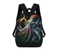 sinyumoney Neon Octopus Mochilas Para Niños Mochila Escolar Mochila Escolar Impresa En 3D Para Niños Estudiantes De Primaria Y Secundaria 17inch