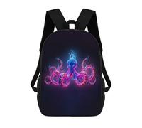 sinyumoney Neon Octopus on Dark Background Mochilas Infantiles Impresas En 3D Para Niños. Mochilas De Viaje De Moda Para Niños. Mochila Escolar Para Estudiantes De Primaria Y Secundaria.
