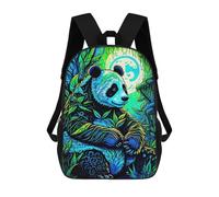 sinyumoney Neon Panda in Bamboo Forest Mochila Escolar Infantil, Mochilas Impresas En 3D, Mochilas Escolares De Moda Para Niños De Primaria Y Secundaria 17inch