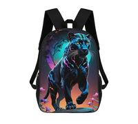 sinyumoney Neon Panther Majesty Mochila Escolar Infantil Impresa En 3D Para Niños, Mochilas De Viaje, Bolsas Para Libros, Mochila Escolar Infantil 17inch