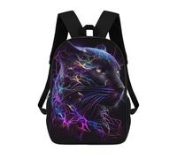 sinyumoney Neon Panther Portrait Mochila Escolar Infantil Impresa En 3D Para Niños, Mochilas De Viaje De Alta Capacidad, Bolsas Para Libros, Mochila Escolar Infantil 17inch