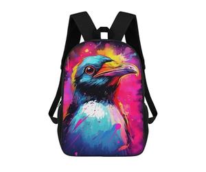 sinyumoney Neon Penguin Mochila Escolar/de Trabajo/para Portátil Para Hombres, Mujeres Y Adolescentes 17inch
