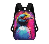 sinyumoney Neon Penguin Mochila Escolar Mochila Para Niñas Y Niños Mochilas De Gran Capacidad Mochilas Ligeras Para Niños Y Estudiantes 17inch