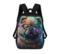 sinyumoney Neon Pup Glasses Art Print Mochila Escolar Para Secundaria Y Preparatoria. Mochila Informal Para Hombres, Mujeres Y Adolescentes. 17inch