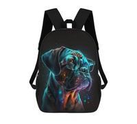sinyumoney Neon Pup Glasses Art Print Mochilas Para Niños Y Estudiantes, Mochilas Escolares Impresas En 3D, Mochilas Para Estudiantes De Primaria Y Secundaria Para Niños Y Niñas 17inch