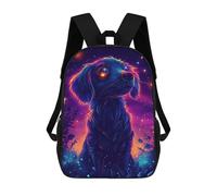 sinyumoney Neon Puppy Under Stars Mochila Mochila Informal Mochila De Día Escuela Trabajo Viajes Bolsa Para Hombres/Mujeres 17inch