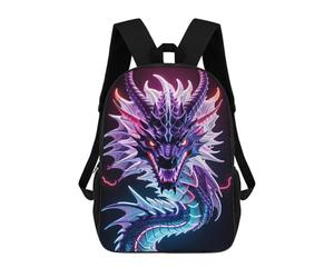 sinyumoney Neon Purple Dragon Mochila Escolar Ligera Para Aeropuerto, Estudiantes Universitarios, Mochila Para Hombres, Mujeres Y Adolescentes 17inch