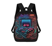 sinyumoney Neon Retro Gaming Console Mochila Escolar Mochila Para Niños Impresa En 3D Mochilas Infantiles Para Niños Y Niñas Mochilas Escolares Mochilas De Viaje Para Niños 17inch