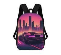 sinyumoney Neon Retro Sports Car Mochila Escolar Ligera Para Aeropuerto, Estudiantes Universitarios, Mochila Para Hombres, Mujeres Y Adolescentes 17inch