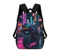 sinyumoney Neon Ride Tokyo Drift Mochila Escolar Para Niños, Mochila Escolar Impresa En 3D Para Estudiantes De Primaria Y Secundaria 17inch