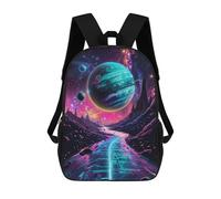sinyumoney Neon Road Alien World Mochilas Para Niños Y Estudiantes, Mochilas Escolares Impresas En 3D, Mochilas Para Estudiantes De Primaria Y Secundaria, Mochilas Para Niños Y Niñas 17inch