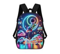 sinyumoney NEON SAPCE Mochila Con Bolsillo Mochilas Impresas En 3D, Mochilas De Viaje, Mochilas Para Libros, Mochila Escolar Para Niños 17inch