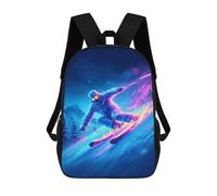 sinyumoney Neon Ski Night Adventure Mochila Escolar Infantil De 17 Pulgadas Con Estampado 3D, Mochila Moderna Para Niños, Mochilas De Viaje, Bolsas Para Libros, Mochila Escolar Infantil