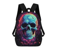 sinyumoney Neon Skull Artwork Mochila Escolar Infantil Impresa En 3D Para Niños, Mochilas De Viaje, Bolsas Para Libros, Mochila Escolar Infantil 17inch