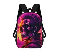 sinyumoney Neon Skull Portrait Artwork Mochila, Mochila Escolar Impresa En 3D, Bolsa Para El Almuerzo Escolar, Mochila De Viaje, Mochila Para Amigos, Mochila Escolar Para Niñas Y Niños 17inch