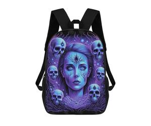 sinyumoney Neon Skulls Mystic Fusion Mochila Escolar Infantil Impresa En 3D Para Niños, Mochilas De Viaje, Bolsas Para Libros Para Niños Estudiantes De Primaria 17inch