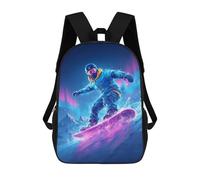 sinyumoney Neon Snowboard Aurora Adventure Mochila Grande Para Portátil Resistente Al Agua Para La Escuela - Perfecta Para Viajes, Trabajo Y Uso Diario 17inch