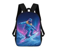 sinyumoney Neon Snowboarder Adventure-1 Mochila Escolar Resistente Al Agua, Mochila Escolar De Negocios Para Hombres/mujeres 17inch