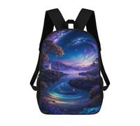 sinyumoney Neon Space Landscape Mochila Escolar, Mochila Para Portátil, Mochila Para Adolescentes, Niñas, Niños, Mujeres Y Hombres 17inch