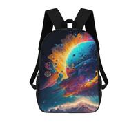 sinyumoney Neon Space Planets Mochila Escolar Impermeable Para Ordenador, Ideal Para El Campus, Actividades Al Aire Libre, Viajes Y Deportes 17inch
