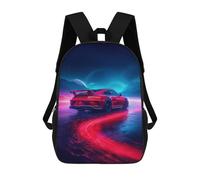 sinyumoney Neon Sports Car Night Drive Mochila De Negocios Para Portátil, Mochila Unisex Informal Para Niñas, Niños Y Adolescentes 17inch