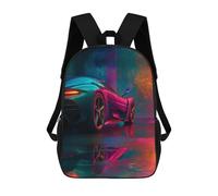 sinyumoney Neon Sports Car Reflection Mochila De Viaje Para La Universidad, Mochilas Para Adolescentes, Chicas, Chicos, Mujeres Y Hombres 17inch