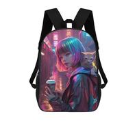 sinyumoney Neon Street Scene Mochilas Infantiles Impresas En 3D Para Niños. Mochilas De Viaje De Moda Para Niños. Mochila Escolar Para Estudiantes De Primaria Y Secundaria.