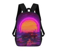 sinyumoney Neon SunsetScene Mochila Escolar Ligera E Informal Para Adolescentes, Niños, Mujeres Y Hombres 17inch