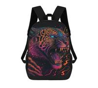 sinyumoney Neon Tiger Art Print -1 Mochila Escolar Impresa En 3D 17inch Mochila Escolar Infantil Mochilas De Viaje Mochila Informal De Moda Para Niños Y Estudiantes