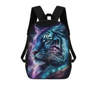 sinyumoney Neon Tiger Galaxy Art Print Mochila Escolar Ligera Mochila Escolar De Día Mochila Para Libros Para La Universidad Para Acampar Aventuras Al Aire Libre Y Viajes Diarios 17inch