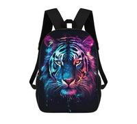 sinyumoney Neon Tiger Nebulae Mochila Escolar Infantil Con Impresión 3D, Mochila Escolar Informal Para Niños De Primaria Y Secundaria 17inch