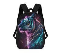 sinyumoney Neon Tiger Portrait-11 Mochila Infantil, Mochila Escolar Infantil, Mochilas Escolares Impresas En 3D Para Niños Y Estudiantes Adolescentes 17inch