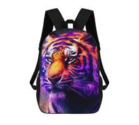 sinyumoney Neon Tiger Portrait -4 Mochila Escolar Infantil Impresa En 3D Para Niños, Mochila De Viaje De Alta Capacidad, Bolsas Para Libros, Mochila Escolar Infantil 17inch