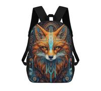 sinyumoney Neon Tribe Fox Mochila Escolar Para Institutos Y Colegios Informales Para Acampar, Aventuras Al Aire Libre Y Viajes Diarios 17inch
