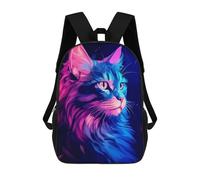 sinyumoney Neon Whiskers Mochila Escolar De Moda Para Estudiantes, Adecuada Para Niños Y Niñas, Mochila Informal Para Viajes Al Aire Libre, Esencial Para El Día A Día 17inch