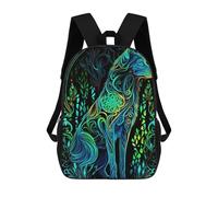 sinyumoney Neon Wolf Artwork -1 Mochila Escolar Impresa En 3D Para Niños, Mochila Escolar Informal De Moda Para Viajes Para Niños Y Estudiantes 17inch