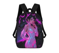 sinyumoney Neon Wolf Lady 17inch Mochilas Escolares Impresas En 3D, Mochilas Escolares De Moda Para Niños De Primaria Y Secundaria