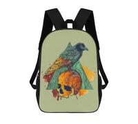 sinyumoney Nevermore Crow Mochila Escolar Impresa En 3D Mochilas Informales Para Niños Mochila Escolar Impresa En 3D Para Niños De Primaria Y Secundaria 17inch