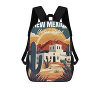 sinyumoney New Mexico Travel Mochila Escolar Para Niñas Y Niños, Mochilas De Gran Capacidad, Mochilas Ligeras Para Niños Y Estudiantes 17inch